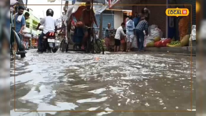 पहली ही बारिश में दरभंगा की सड़कें बनीं तालाब, दुकानों में भी पहुंचा पानी