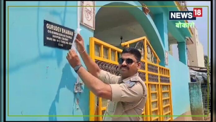 विष्णु हत्याकांड में पुलिस ने सनोज के घर चिपकाया इस्तेहार