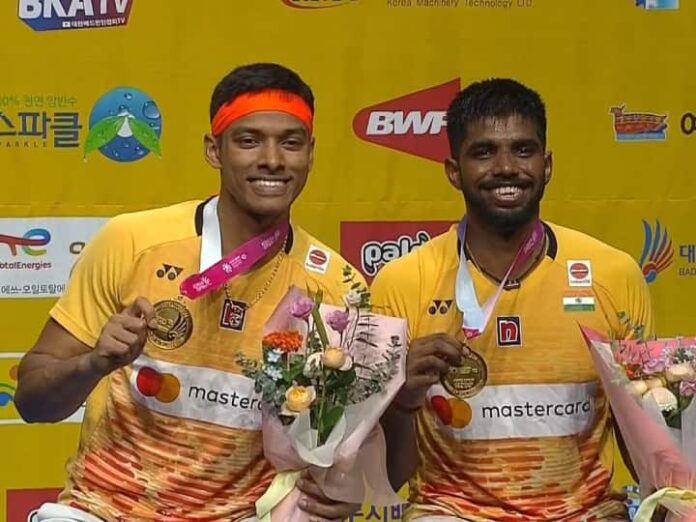 चिराग शेट्टी और सात्विकसाईराज रंकीरेड्डी की जोड़ी ने जीता कोरिया ओपन का खिताब