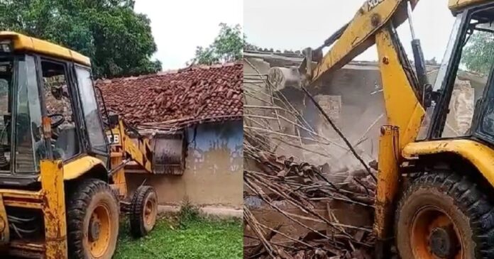 झारखंड: पहली बार पुलिस ने किसी अपराधी का घर बुलडोजर से जमींदोज किया, जानिए पूरा मामला