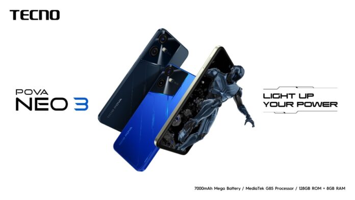 Tecno Pova Neo 3 डुअल कैमरा, 7,000mAH की बैटरी के साथ जल्द होगा लॉन्च
