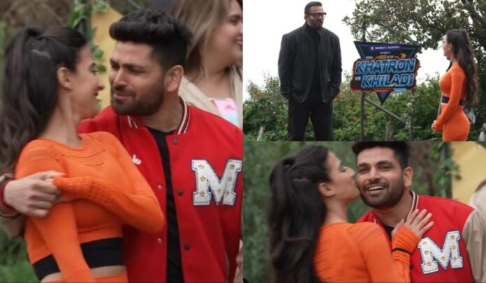 khatron ke khiladi 13: रोहित शेट्टी के सामने शिव ठाकरे को 'स्प्लिट्सविला 14' की विनर ने किया किस, देखें वीडियो