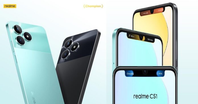 Realme C51 के डिजाइन स्पेसिफिकेशंस लीक, 8GB RAM, 5000mAh से होगा लैस