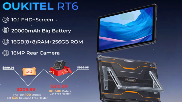 Oukitel RT6 टैबलेट 20,000mAh बैटरी, 8GB रैम, 33W चार्जिंग के साथ लॉन्च, जानें कीमत