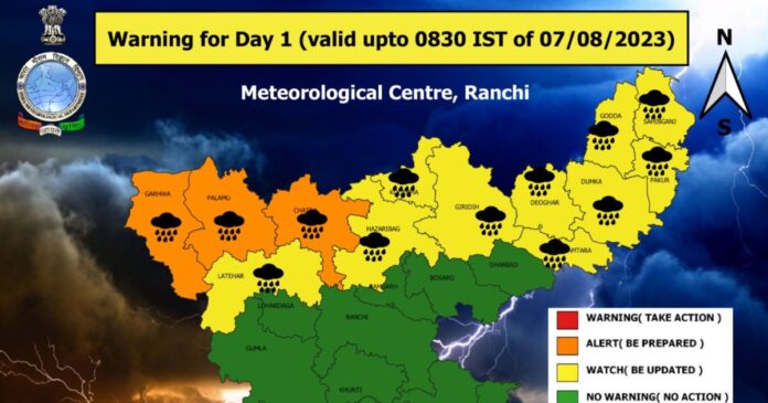Jharkhand Weather Update: झारखंड में हो रही झमाझम बारिश, अलग-अलग जिलों के लिए ऑरेंज और येलो अलर्ट जारी